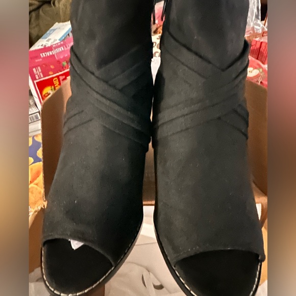 Criss-cross Wedge Booties - Picture 2 of 3